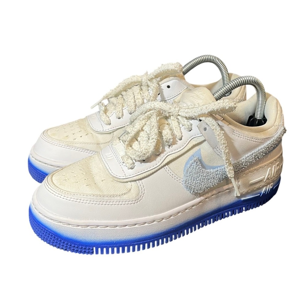 Nike Air Force 1 Low Shadow Chenille Swoosh Blue Tint Women's Size 8.5